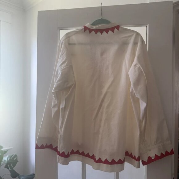 Nikki Chasin  Alpha Buttondown Ivory/Poppy - Picture 3 of 4